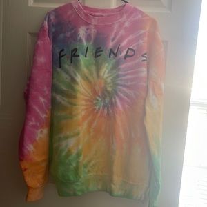 Tie dye friends sweatshirt